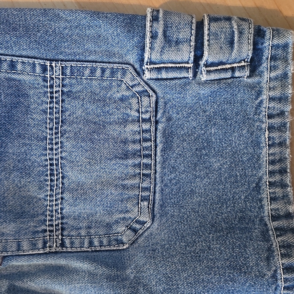 Vintage Little Levi's Levis Quality Service Denim Jean Shorts Big Patch 2T - Picture 5 of 16